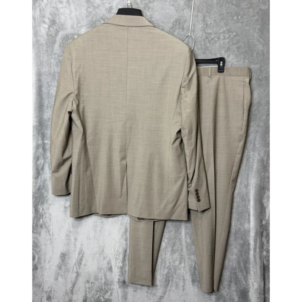 B by‎ BROOKS BROTHERS Tan Beige 48L 38X30 Blazer Pants Classic